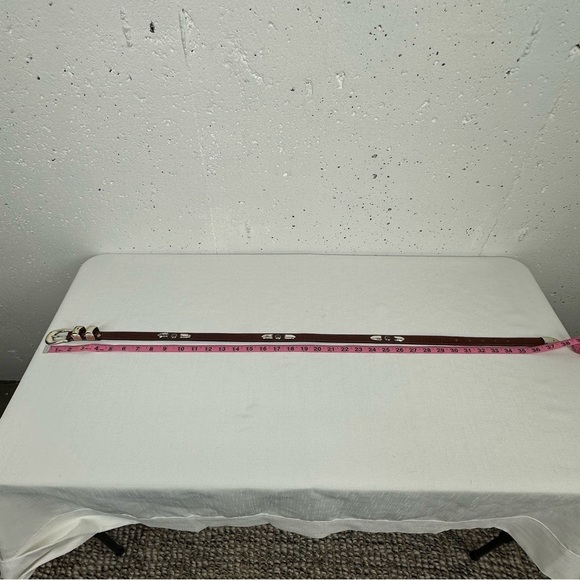 Vintage B.B. Simon Brown Alligator Print Leather Belt size Large - Picture 10 of 15